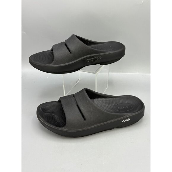 Oofos Ooriginal Slide Sandals Black M6 W8 Recovery Footwear - Picture 2 of 10